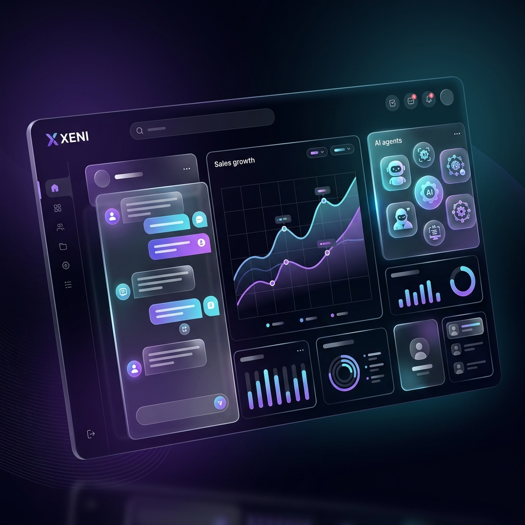 Xeni AI Dashboard Mockup